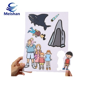 Meishan Customized Cute Animal-themed Cartoon Eco-Friendly Copper Plate Paper Printable Cards Detachable Hard Cardstock Gift