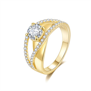 2026 <b>Cross</b> Twisted S925 Sterling <b>Silver</b> Moissanite <b>Ring</b> Luxury Proposal Anniversary Gift Versatile <b>Silver</b> Finger <b>Ring</b> For Women - Product Image 1