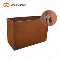 Fabrication chinoise sur mesure, jardinières carrées modulaires en acier corten de grande taille, résistantes à la corrosion, décoratives, ISO9001