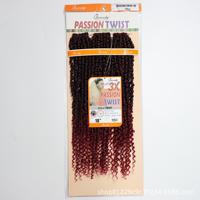 Extensions de cheveux au crochet africaines 3X PASSIONTWIST 18 pouces 170g 36 mèches double trame machine style simplicité perruque dreadlock