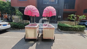 Chariot de vente ambulante commercial personnalisé Etodevice, chariot à pousser manuel pour la vente de nourriture en rue - Product Image 6