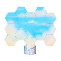 Module d'interrupteur intelligent Cololight Hexagon 2,4 GHz Wi-Fi, contrôlé par l'application Lifesmart, bouton tactile, multicolore, AUTO, cristal lumineux, maison