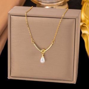 Collier Cœur Tendance en Acier Inoxydable Plaqué Or 18K Mirawell, Pendentif Zircon Coloré Haut <span class=keywords><strong>de</strong></span> Gamme, Perles pour Femme, Vente Chaude Transfrontalière - Product Image 3
