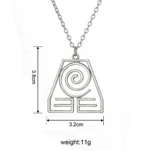 Collana con Ciondolo Anime Avatar: L'Ultimo Dominatore dell'Aria, Stile Vintage, Tribù dell'Acqua e del Fuoco, Gioielli per Fan, Vendita all'Ingrosso - Product Image 2