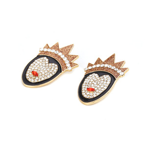Boucles d'oreilles clous Couronne de Reine Maléfique Halloween, Villain <span class=keywords><strong>Blanche</strong></span>-<span class=keywords><strong>Neige</strong></span>, Strass Brillant, Cœur, Bijoux de Fête, Cadeau - Product Image 6