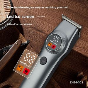 เครื่องตัดผม Pearl Max แบบชาร์จเร็วด้วย USB สำหรับร้านเสริมสวยและใช้ในบ้าน พร้อมหน้าจอ LED แสดงผลแบบดิจิตอล กันน้ำ แบตเตอรี่ในตัว หัวตัดแบบ Oil Head สำหรับแกะลาย - Product Image 2