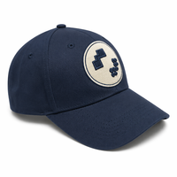 Casquette de baseball vintage brodée avec écusson circulaire à motif géométrique, respirante, imperméable et durable, avec visière – Nouveauté promotionnelle