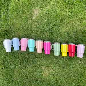 Vaso de Acero Inoxidable para Sublimación, Color Macaron, 3oz, Mini Vaso con Asa para Bebidas - Product Image 4