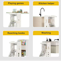 Escabeau pliant et réglable en plastique moderne pour tout-petits, convertible Montessori, pour cuisine, hôpital, école