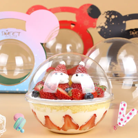 Boîte pliante en plastique PET transparente jetable de haute qualité pour décoration de Noël, emballage de bonbons, contenant à gâteaux, gaufrage