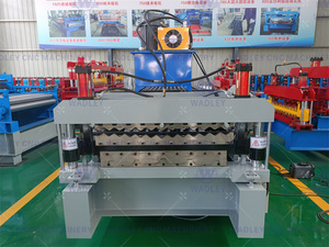 Automatic Color Coated Single Layer Trapezoidal Corrugated Roofing <b>Tile</b> Roll Forming Machine Roof <b>Sheet</b> Making Machines - Product Image 2