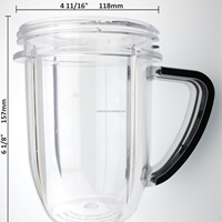 NBM-U0272 NutriBullets 1700W Rx 30 Oz Tasse courte avec anneau à lèvres, noir