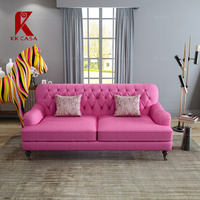 Canapé simple à boutons de conception européenne, mobilier de salon moderne, ensembles de canapés en tissu uniques pour une utilisation multi-espaces