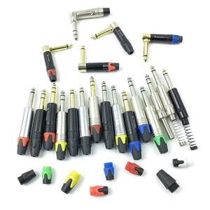 6.35mm Audio Plug Single Channel Microphone Connector Zinc Alloy Plug In <b>Adapter</b> For Audio Equipment - Product Image 4