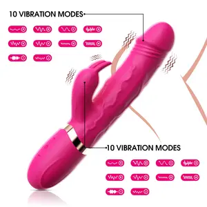 Vibrador realista para mulheres, juguete sexual recarregável grande para massagem do clitóris e ponto G, coelho sexual, ideal para mulheres