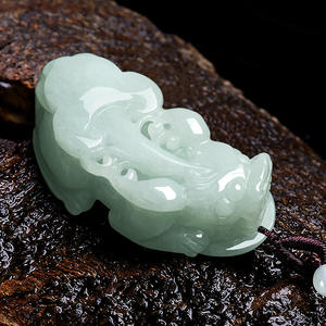 Colgante de Jadeíta Natural de Myanmar Ruyi Pi Xiu, Jade para Hombre y Mujer, Venta al por Mayor, Regalo con Certificado de Tasación PX14 - Product Image 3