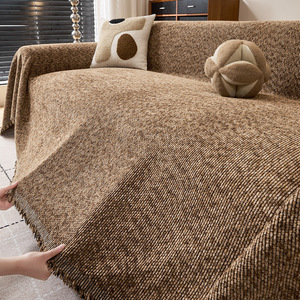 Chenille <b>Sofa</b> <b>Cover</b> Solid Color 145-185Cm Non-Slip Modern Style <b>Sofa</b> Slipcover <b>For</b> General <b>Sofas</b> Summer 2026 - Product Image 2