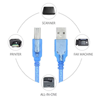 Câble d'imprimante USB 2.0 bleu haute vitesse Xput 480 Mbps, type A mâle vers type B mâle, cordon de transfert de données, plusieurs longueurs 0,3-10 m