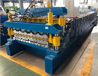 Machine de formage à froid pour tuiles de toiture à double couche émaillées 980&820 et tôles trapézoïdales, machine de formage à froid pour panneaux d'acier à double étage