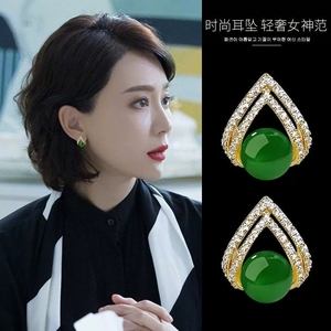 Bán Chạy nhất mới, thiết kế thích hợp, hoa tai độc đáo, rượu vang đỏ Retro, trắng, kim cương nước hơi đặt, HS-00360 ngọc trai năm mới - Product Image 6