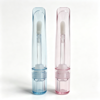 Tube de gloss transparent, contenant de gloss transparent, flacon de gloss bleu rose, emballage de gloss en plastique ABS/PETG, logo personnalisé