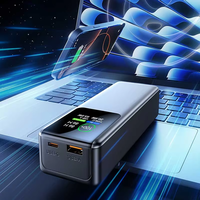 Batterie externe 20000mAh, charge rapide 100W, chargeur portable pour smartphones, montres intelligentes et ordinateurs portables avec écran LED, câble rétractable
