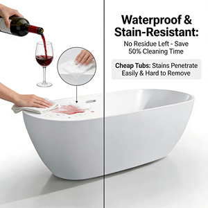 Bañera Acrílica Ovalada Blanca Independiente, Moderna, Ecológica, con 10 Jets, Garantía de 5 Años, Remodelación de <span class=keywords><strong>Baño</strong></span> de Lujo - Product Image 5