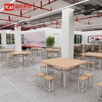 Tabouret suspendu pour table à manger 4-8 personnes Ensemble de meubles de restaurant Design moderne Matériau métallique