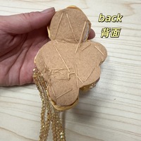 Applique de rose 3D en satin de luxe faite à la main avec franges de cristaux pour robe de soirée, accessoires de couture DIY pour robe de mariée