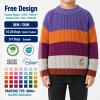 Sweat-shirts d'hiver pour enfants OEM, logo personnalisé, vêtements à manches longues pour enfants, vente en gros de chemises de sport rayées pour enfants