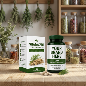Votre Marque Ici : Capsules Premium de Shatavari, 60 Capsules Végétales, Complément Herbal Ayurvédique Naturel, Soutien au Bien-être Féminin - Product Image 1