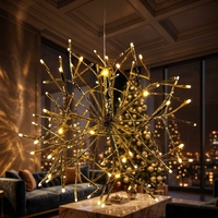 Guirlande lumineuse LED 3D en forme d'étoile de Noël, 20 pouces, 96 lumières, pour extérieur, jardin, décoration de Noël