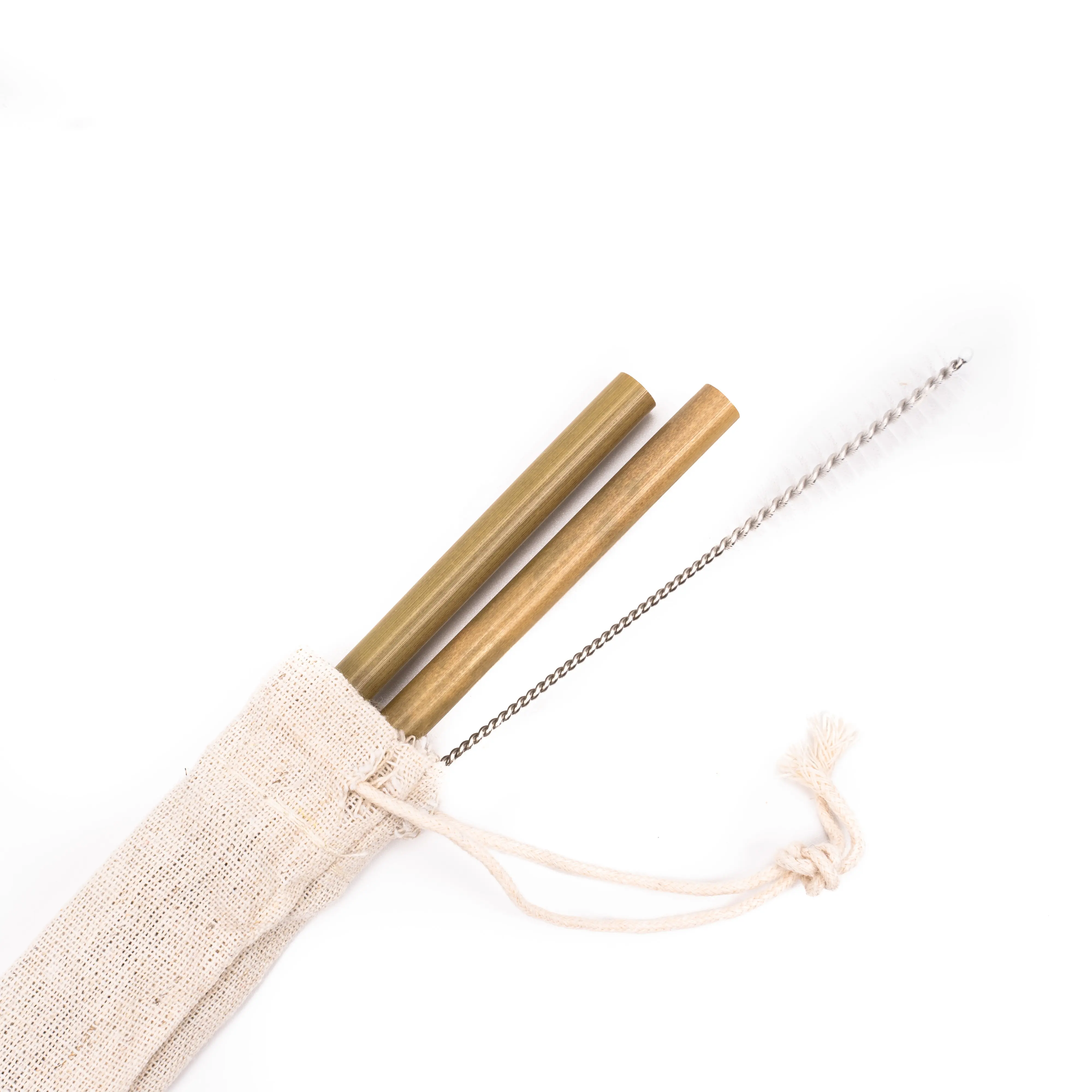 Многоразовые бамбуковые складные соломинки с футляром
