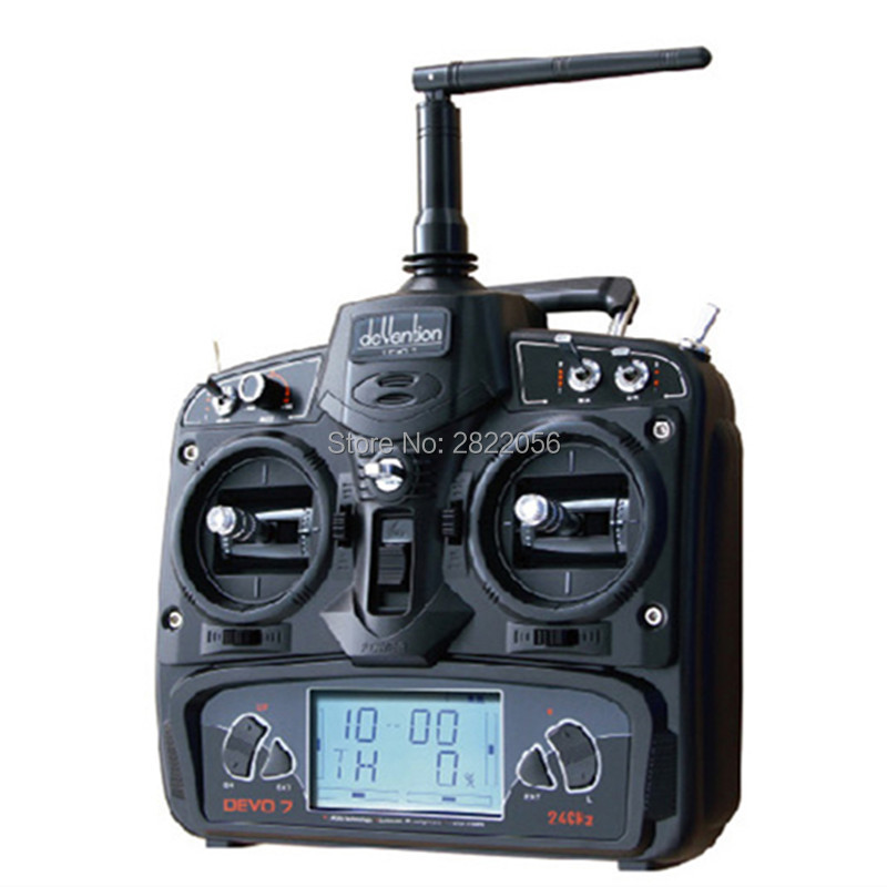 广告Walkera DEVO 7无线电2.4 GHz 7通道遥控发射器，带RX701接收
