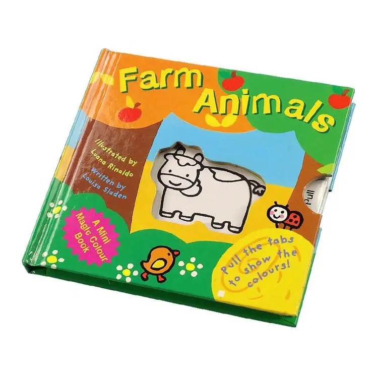 MINI cardboard books FARM Animal Fashion design Kids learning book animals learning book