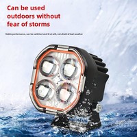 Phare de moto à LED à faisceau haut-bas, trèfle à quatre feuilles, œil de démon rouge, projecteur externe, lumière de voiture 12V, état neuf
