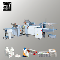 Machine à plier le papier numérique commerciale entièrement automatique A2 haute vitesse, pliage croisé/à enroulement, haute efficacité, multi-plis, avec roulement à pompe