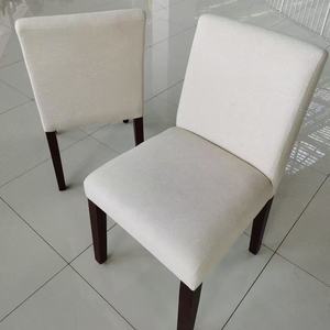 Chaise <span class=keywords><strong>de</strong></span> bureau en tissu <span class=keywords><strong>de</strong></span> coton Ice Flour pour chambre d'hôtel ou gîte, pieds en bois massif rouge-brun, chaise <span class=keywords><strong>de</strong></span> salle à manger - Product Image 3
