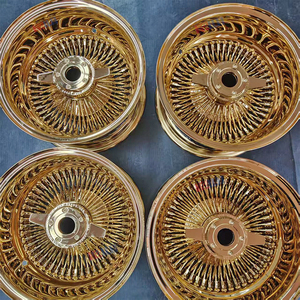 ล้อลวดเหล็กขนาด 13 นิ้ว 5x114.3 ลายหลายก้าน ดุมสีทอง 100 ก้านตรง - Product Image 6
