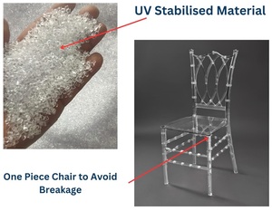 Chaise Napoleon Chiavari pour les mariages et les événements, siège de banquet transparent et durable pour hôtels et villas, vente en gros - Product Image 3
