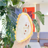 Usine Kawaii Peluches Mignon Porte-clés Mini Fruits En Peluche Jouets Pastèque pomme Concombre Durian Mandarine Porte-clés pour Enfants Jouet