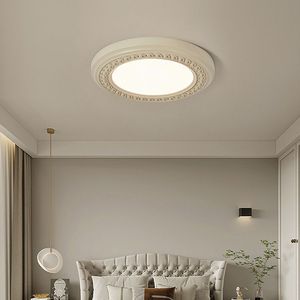 Plafonnier LED moderne simple 2023, style nordique français, éclairage respectueux des yeux pour chambre principale, bureaux, alimentation CA 6000K - Product Image 1