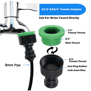 Fai da te 5/10/15/20 metri Kit ugello di nebulizzazione regolabile con valvola a sfera 360 ° ugello di piegatura libera per giardino, serra - Product Image 3