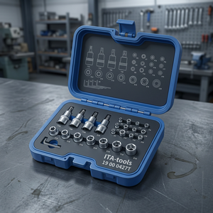 ITA <b>Tools</b> Hand Operated OEM Socket Set <b>Tool</b> Kit 27PCS 1/4" 1/2" Chrome Vanadium Steel Blow Molding Case for Repair Taiwan - Product Image 1