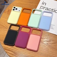 Coque de téléphone en silicone pour iPhone, coques de téléphone design en gros, coques de luxe en silicone liquide pour 17 Pro Max
