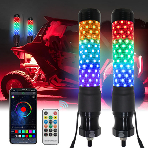 <span class=keywords><strong>Led</strong></span> kırbaç işıkları anten bayrak 1FT Utv 4FT 4FT 5FT kovalamaca App ve uzaktan kumanda Rgb <span class=keywords><strong>Led</strong></span> kırbaç işıklar Utv Off- Road araç Atv için - Product Image 2