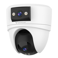 Caméra de sécurité sans fil professionnelle Vstracam CS2DR à double objectif avec suivi humain par IA, vision nocturne couleur et application mobile pour intérieur