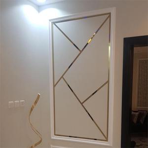 Modern 10mm Peel and Stick Mirror Frame Trim <strong>Moulding</strong> <strong>Flexible</strong> Stainless Steel for Hotel Application Designer Hotel <strong>Mouldings</strong> - Product Image 5