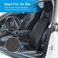 Coussin de soutien lombaire pour siège de voiture en mousse à mémoire de forme à récupération lente, dossier de siège conducteur, confort de voyage pour camion, universel et lavable