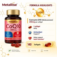 Gélules d'Élixir Vert Coenzyme Q10, 120 unités, pour Adultes, Soutien Énergétique et Santé Osseuse, 2 Gélules par Jour, Durée de Conservation de 24 Mois, OEM Privé
